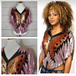 Sequin Butterfly top